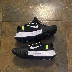 Nike women’s Black and White GP Challenge Sneakers with Neon Accents
